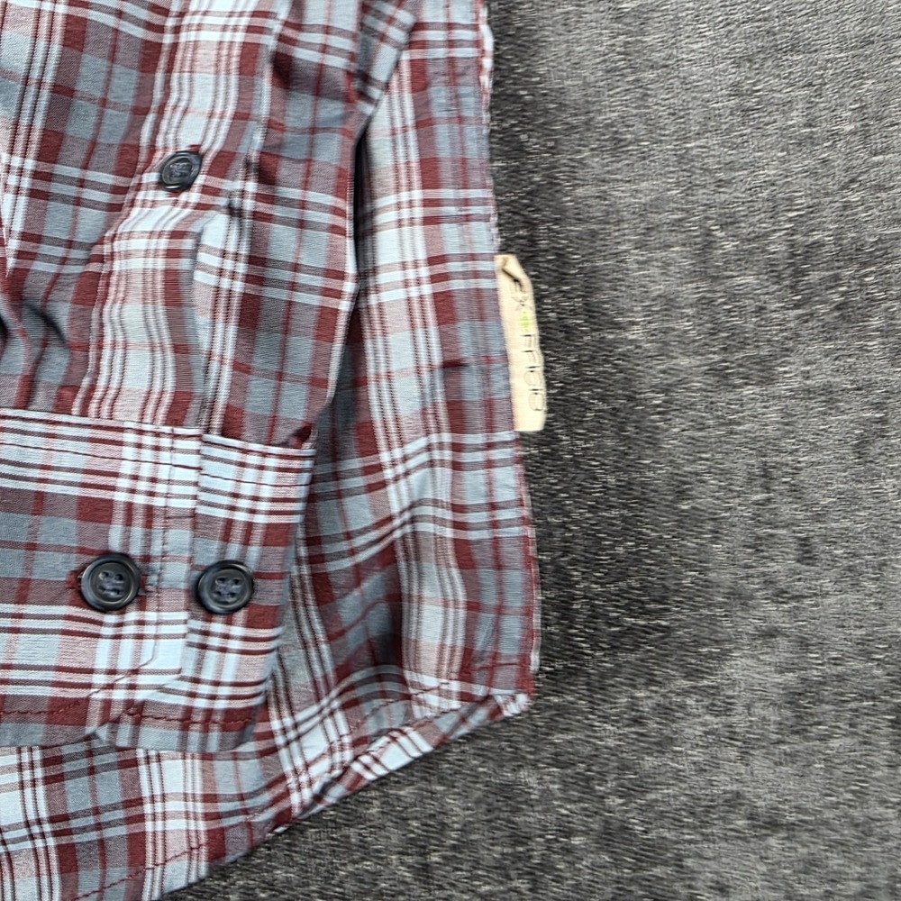 Exofficio Insect Shield Shirt Mens Medium Red Gray Plaid Fishing Outdoor M - Picture 6 of 10